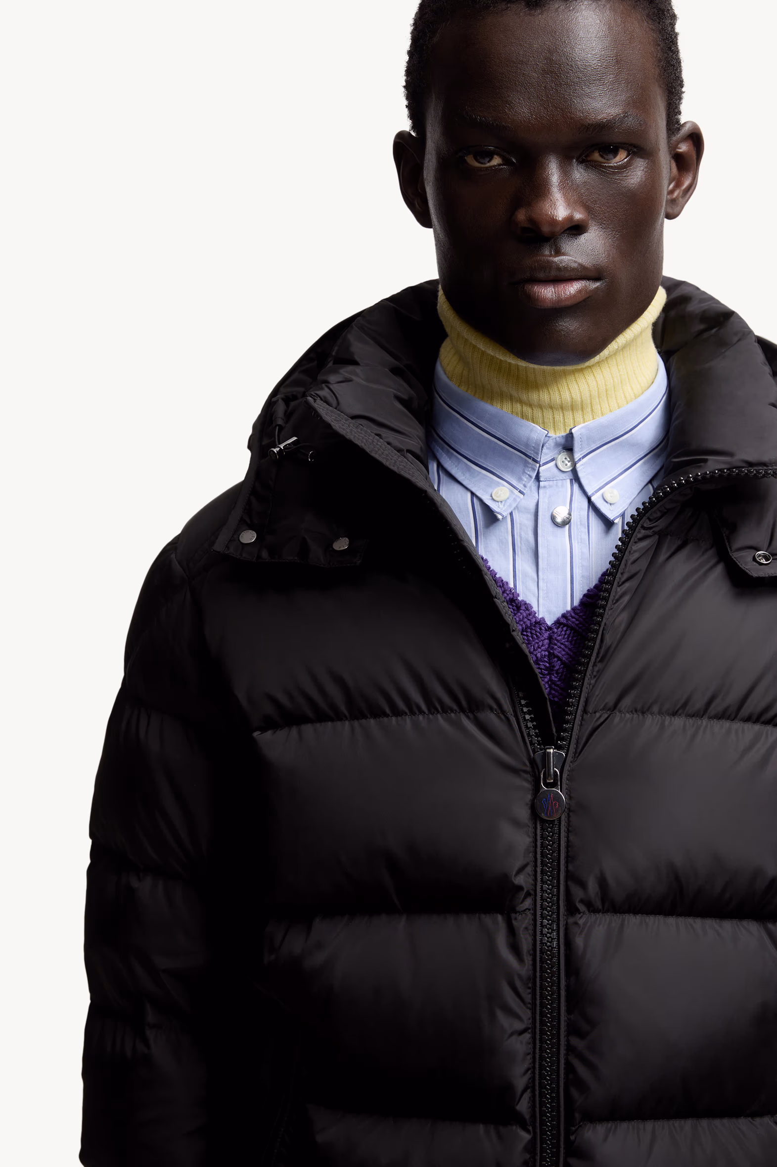 Moncler Maya Hooded Short Down Jacket Men Black Moncler 7